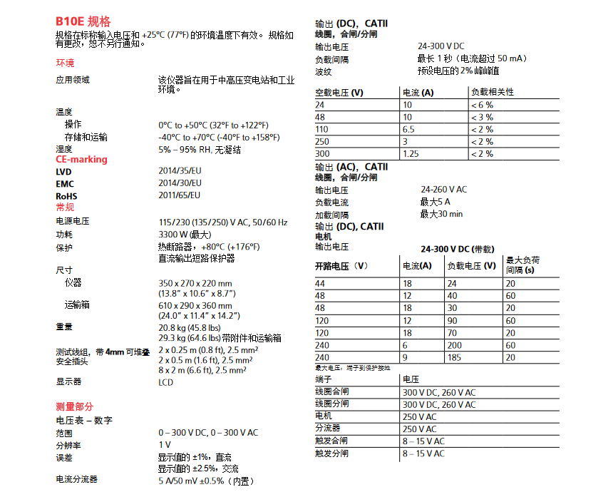 B10E 线圈跳闸测试仪