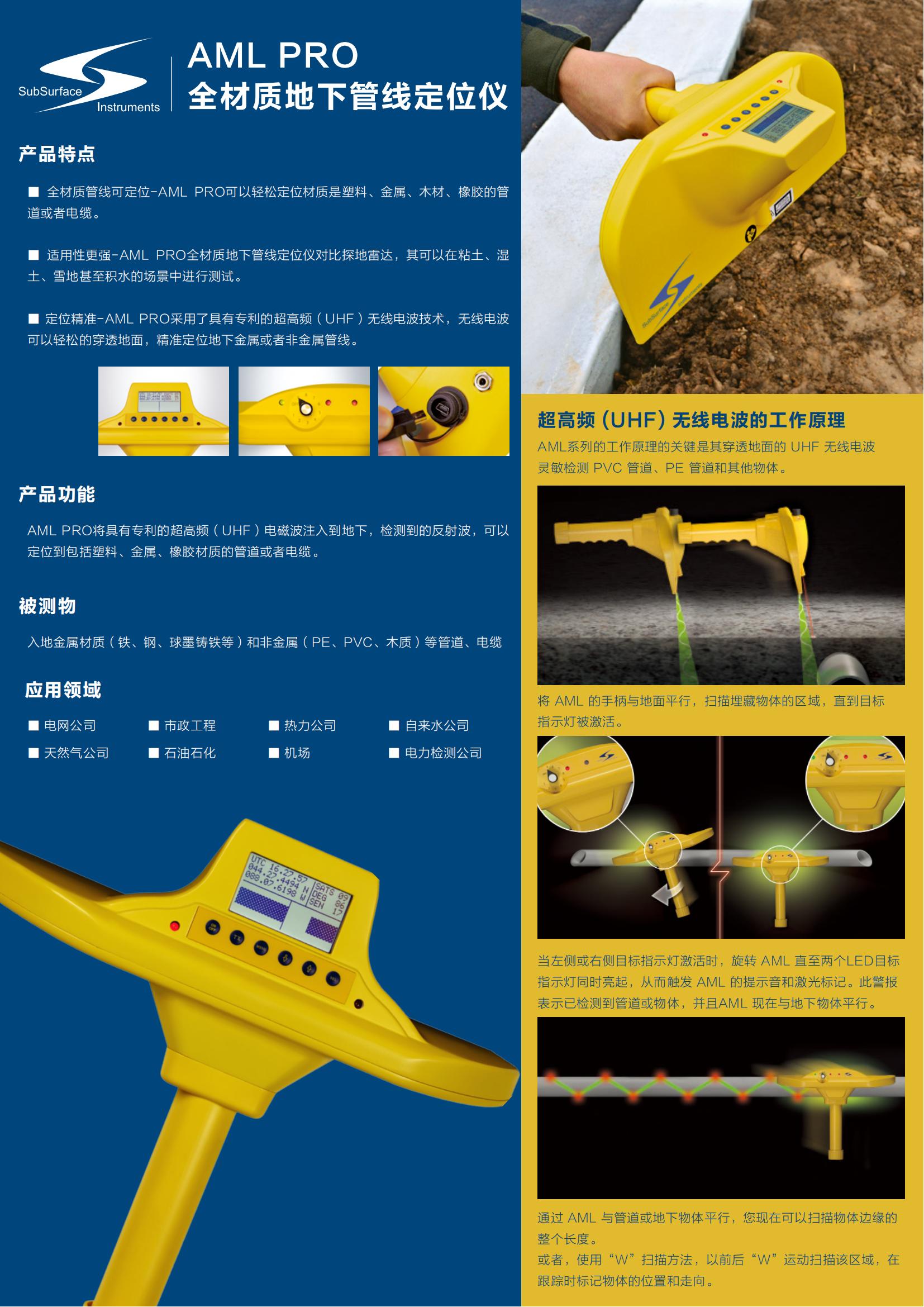 美国 SSI AML PRO 全材质地下管线定位仪