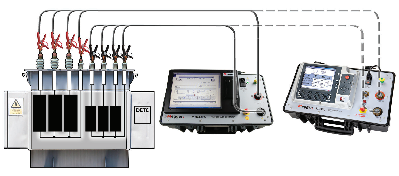 MTO300直流电阻测试仪接线图